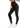 Shein Basic Textured Wide Waistband Solid Sports Leggings - Black