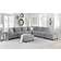 Contemporary Home Living Pewter Sofa 120" 8 4 Seater