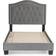 Poundex Upholstered Bed Frame with Slats Twin