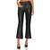 7 For All Mankind Faux Leather High Waist Slim Kick in Black