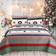 Line Fashions Rustic Christmas True Patchwork Trees Stars Moose Bedspread White