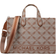 Michael Kors Gigi Large Empire Logo Jacquard Tote Bag - Natural/Luggage