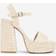 Kenneth Cole Women's Dolly Ankle Strap Espadrille Platform Sandals Ivory