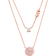 Michael Kors Pavé Disc Layering Necklace - Rose Gold/Transparent