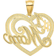 Goldia #1 Mom Heart Pendant - Gold/Silver