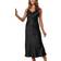 Lady Avenue Pure Silk Maxi Nightgown, Black-xxl