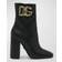 Dolce & Gabbana DG Medallion Leather Ankle Booties BLACK 11B