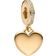 Pandora Engravable Heart Tag Dangle Charm - Gold/Transparent