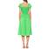 Alexia Admor ​Ali Smocked Puff Sleeve Fit-&-Flare Dress - Green