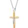 C&C Jewelry Rounded Cross Crucifix Pendant Necklace - Gold/Silver