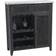 Harper & Willow DecMode Wood Farmhouse Wine Storage and Cart Black 36 H Liquor Cabinet 32x36"