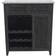 Harper & Willow DecMode Wood Farmhouse Wine Storage and Cart Black 36 H Liquor Cabinet 32x36"