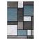 Rugshop Contemporary Modern Boxes Blue, Gray 63x87"