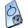 Baseus Glitter-beskyttelsessett, gjennomsiktig magnetdeksel og herdet glass for iPhone 14 Plus blå