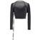 Jacquemus Le Haut Peplo cropped top black