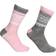 Marius Kids Thin Wool Socks 2-pack - Lotus Pink/Grey