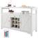 VEVOR Industrial Bar White Liquor Cabinet 47x31.5"