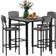 Homcom Square Kitchen Table Grey Dining Set 35.5x35.5" 5