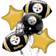 Anagram Bouquet Steelers Foil Balloons, Multicolor