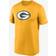 Nike Men's Green Bay Packers Legend Logo Gold T-Shirt, Medium, Yellow