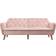 Novogratz Tallulah Memory Pink Velvet Sofa 83" 2 Seater