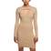 Urban Classics Ladies Cut Out Mini Knit Evening Dress - Beige