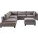 Lilola Home Madison Light Grey Sofa 157" 7 6 Seater