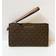 Michael Kors jet set brown mk signature double zip phone case wristlet wallet