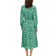 Selected Walda Printed Midi Dress - Absinthe Green