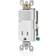 Leviton 15A 125VAC White Combination Decora Receptacle/Outlet