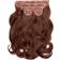 Lullabellz Super Thick Blow Dry Wavy Clip In Hair Extensions 22 inch Auburn 5-pack