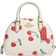 Coach Sydney Satchel With Heart Cherry Print - Gold/Chalk Multi