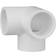 Charlotte Pipe 1/2 in. PVC Side Outlet 90-Degree S x S x S Elbow Fitting, White