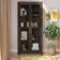 Belleze Tall Dark Walnut Storage Cabinet 31.5x68"