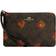 Coach Corner Zip Wristlet In Signature Canvas with Pop Floral Print - Brown