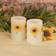 LumaBase Dried Flowers Flameless Flower White Candle 4" 2