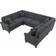 Bush Coventry 113W Dark Gray Microsuede Sofa 113"