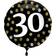 Qualatex Black and silver 30th birthday balloon