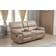 Betsy Furniture Microfiber Reclining Taupe Sofa 87" 2 5 Seater