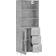 vidaXL Highboard ‎1 Glass Door 3 Drawers Concrete Grey Skjenk 69.5x180cm