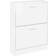 vidaXL 59x17x81cm High Gloss White Skohylle 59x81cm