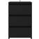 vidaXL Engineered Wood Black Nachttisch 35x40cm 2Stk.