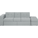 Beliani Falster with Stool Light gray Sofa 210cm 3-Sitzer