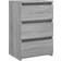 vidaXL Bed Cabinet Grey Sonoma Nattbord 35x40cm