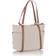 Michael Kors MK Sullivan Medium Logo Top-Zip Tote Bag - Vanilla/Acorn