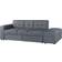 Beliani Falster with Stool Dark Gray Sofa 210cm 3-Sitzer