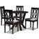 Baxton Studio Anise Grey / Dark Brown Dining Set 35.4x35.4" 5