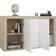 vidaXL 801846 White/Sonoma Oak Sideboard 120x69cm