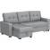 Devion Furniture Reversible Sectional Sleeper Light Gray Sofa 82" 3 Seater