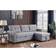 Devion Furniture Reversible Sectional Sleeper Light Gray Sofa 82" 3 Seater